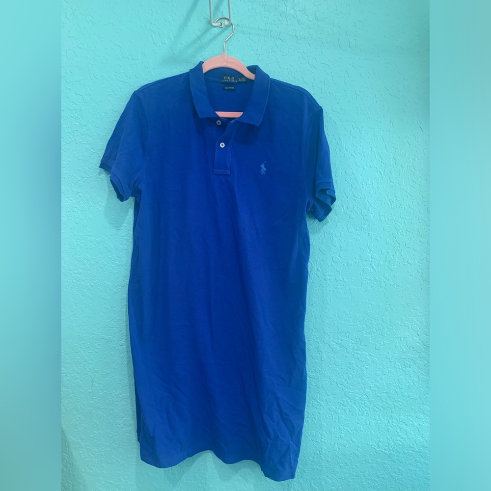 Polo Ralph Lauren Mesh Mini dress blue preppy summer casual USA Americana basic